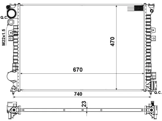 Kühler, Motorkühlung NRF 58958 Bild Kühler, Motorkühlung NRF 58958