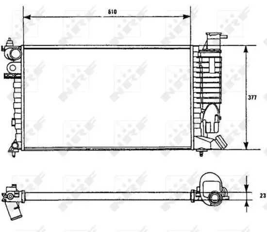 Kühler, Motorkühlung NRF 58961 Bild Kühler, Motorkühlung NRF 58961