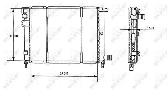 Kühler, Motorkühlung NRF 58966 Bild Kühler, Motorkühlung NRF 58966