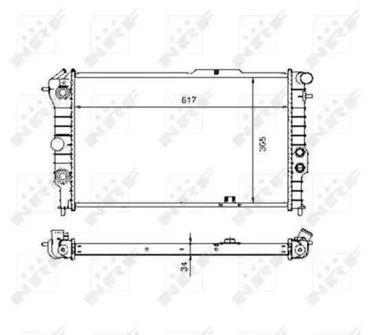 Kühler, Motorkühlung NRF 58973 Bild Kühler, Motorkühlung NRF 58973