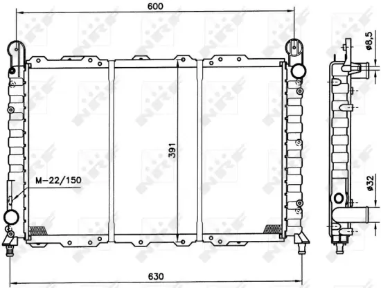 Kühler, Motorkühlung NRF 58996 Bild Kühler, Motorkühlung NRF 58996