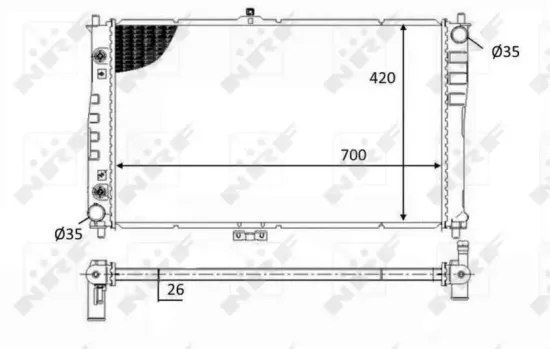 Kühler, Motorkühlung NRF 59019 Bild Kühler, Motorkühlung NRF 59019