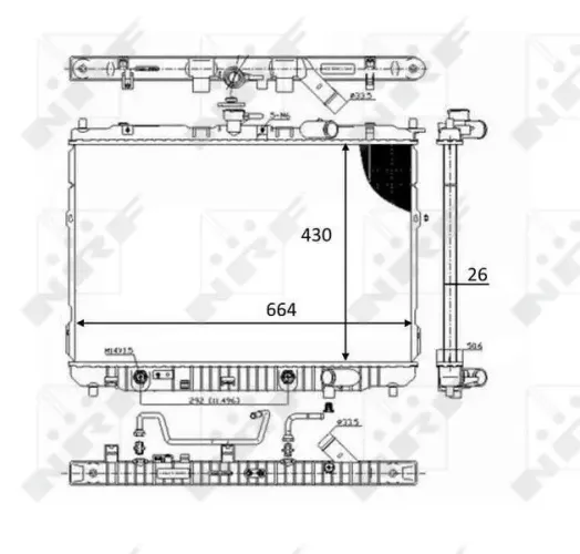 Kühler, Motorkühlung NRF 59043 Bild Kühler, Motorkühlung NRF 59043