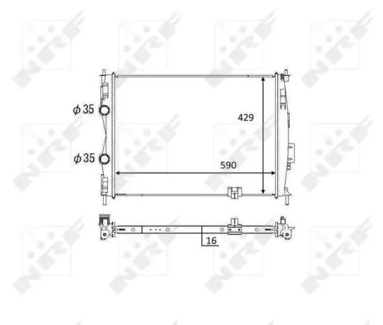 Kühler, Motorkühlung NRF 59061 Bild Kühler, Motorkühlung NRF 59061