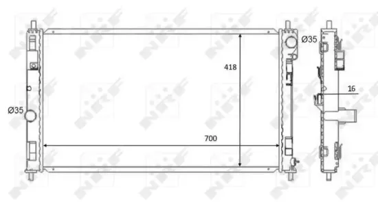 Kühler, Motorkühlung NRF 59089 Bild Kühler, Motorkühlung NRF 59089