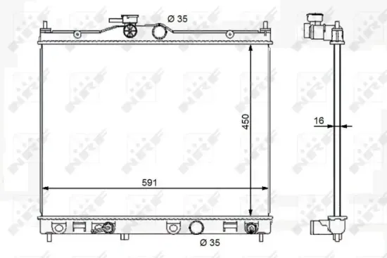 Kühler, Motorkühlung NRF 59119 Bild Kühler, Motorkühlung NRF 59119