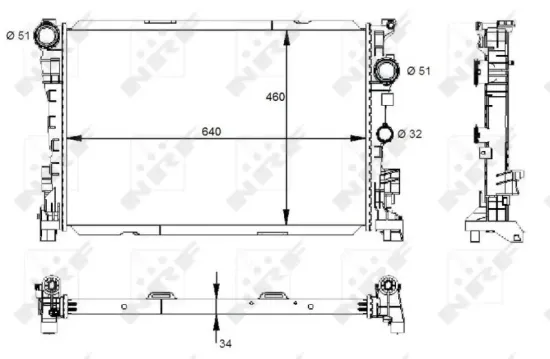 Kühler, Motorkühlung NRF 59133 Bild Kühler, Motorkühlung NRF 59133