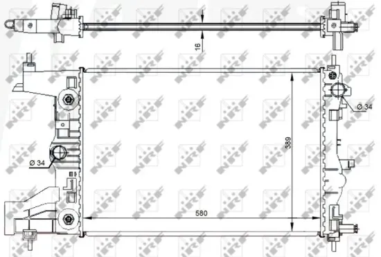 Kühler, Motorkühlung NRF 59144 Bild Kühler, Motorkühlung NRF 59144