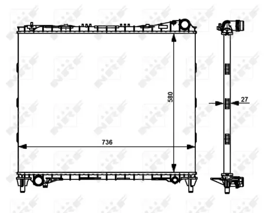 Kühler, Motorkühlung NRF 59174 Bild Kühler, Motorkühlung NRF 59174