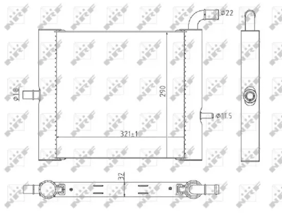 Kühler, Motorkühlung NRF 59176 Bild Kühler, Motorkühlung NRF 59176