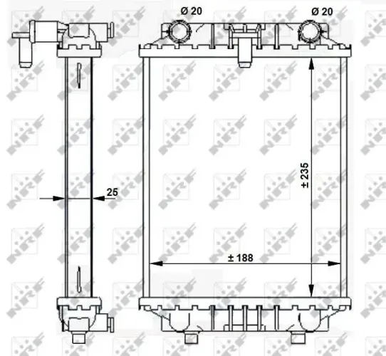 Kühler, Motorkühlung NRF 59183 Bild Kühler, Motorkühlung NRF 59183