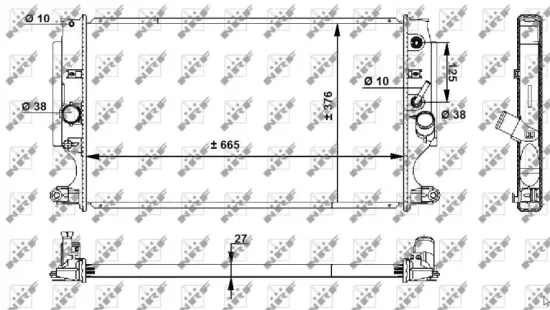 Kühler, Motorkühlung NRF 59202 Bild Kühler, Motorkühlung NRF 59202