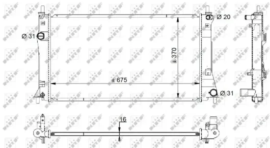 Kühler, Motorkühlung NRF 59205 Bild Kühler, Motorkühlung NRF 59205