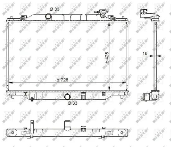 Kühler, Motorkühlung NRF 59206 Bild Kühler, Motorkühlung NRF 59206