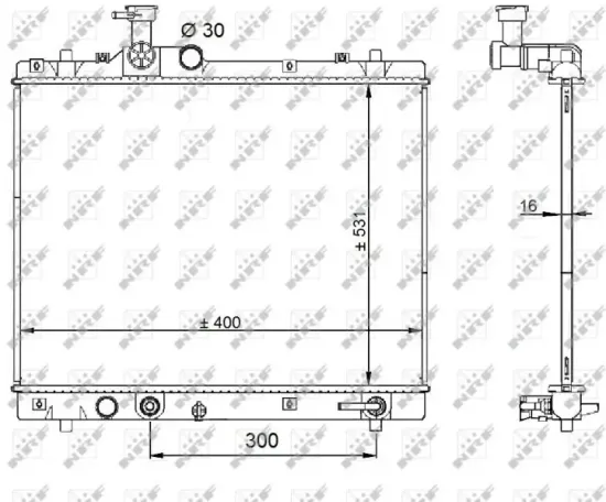 Kühler, Motorkühlung NRF 59208 Bild Kühler, Motorkühlung NRF 59208