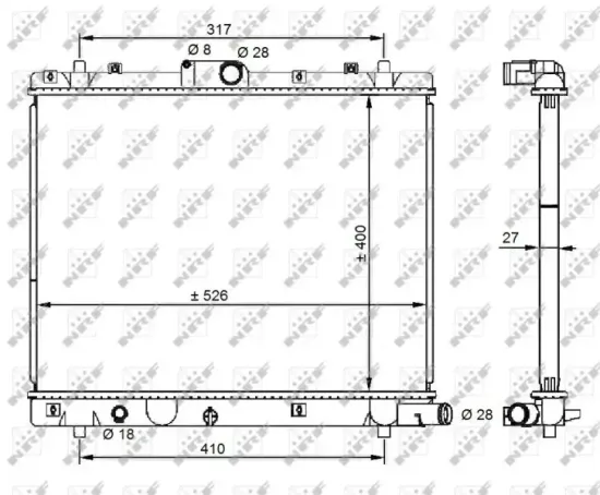 Kühler, Motorkühlung NRF 59209 Bild Kühler, Motorkühlung NRF 59209