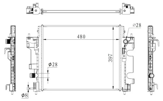 Kühler, Motorkühlung NRF 59274 Bild Kühler, Motorkühlung NRF 59274