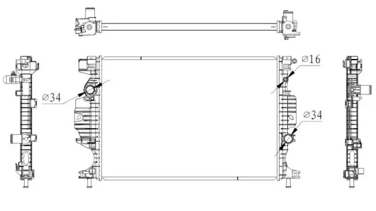 Kühler, Motorkühlung NRF 59284 Bild Kühler, Motorkühlung NRF 59284