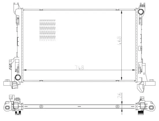 Kühler, Motorkühlung NRF 59295 Bild Kühler, Motorkühlung NRF 59295