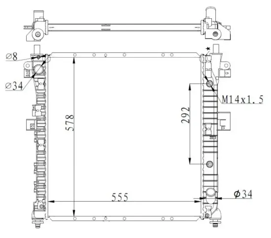 Kühler, Motorkühlung NRF 59342 Bild Kühler, Motorkühlung NRF 59342