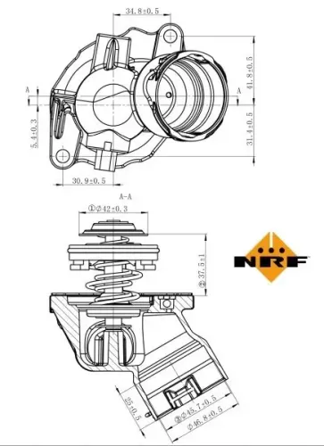 Thermostat, Kühlmittel NRF 725032 Bild Thermostat, Kühlmittel NRF 725032