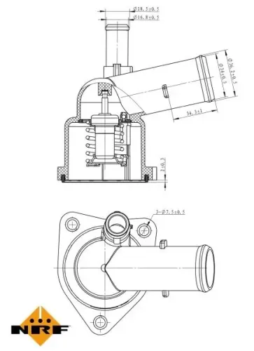 Thermostat, Kühlmittel NRF 725043 Bild Thermostat, Kühlmittel NRF 725043