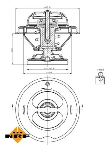 Thermostat, Kühlmittel NRF 725062 Bild Thermostat, Kühlmittel NRF 725062