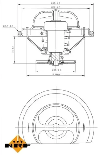 Thermostat, Kühlmittel NRF 725071 Bild Thermostat, Kühlmittel NRF 725071