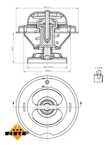 Thermostat, Kühlmittel NRF 725074 Bild Thermostat, Kühlmittel NRF 725074