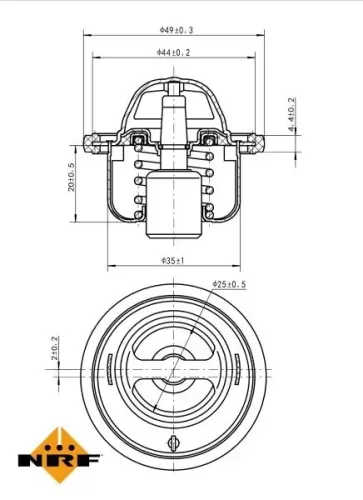 Thermostat, Kühlmittel NRF 725076 Bild Thermostat, Kühlmittel NRF 725076