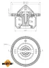 Thermostat, Kühlmittel NRF 725080 Bild Thermostat, Kühlmittel NRF 725080