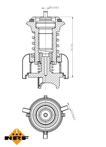 Thermostat, Kühlmittel NRF 725095 Bild Thermostat, Kühlmittel NRF 725095