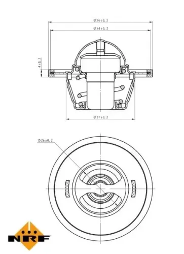 Thermostat, Kühlmittel NRF 725104 Bild Thermostat, Kühlmittel NRF 725104