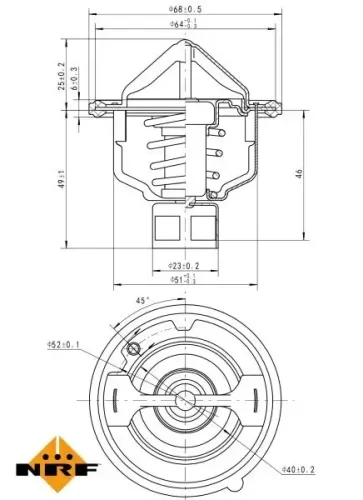 Thermostat, Kühlmittel NRF 725142 Bild Thermostat, Kühlmittel NRF 725142