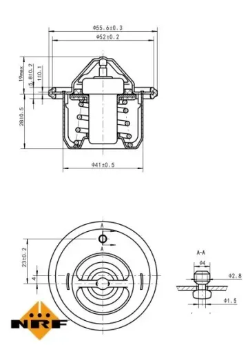 Thermostat, Kühlmittel NRF 725152 Bild Thermostat, Kühlmittel NRF 725152