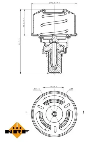 Thermostat, Kühlmittel NRF 725177 Bild Thermostat, Kühlmittel NRF 725177