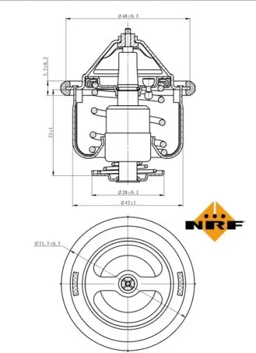 Thermostat, Kühlmittel NRF 725190 Bild Thermostat, Kühlmittel NRF 725190