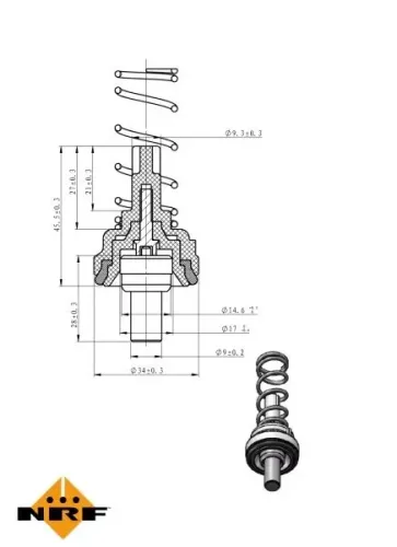 Thermostat, Kühlmittel NRF 725203 Bild Thermostat, Kühlmittel NRF 725203