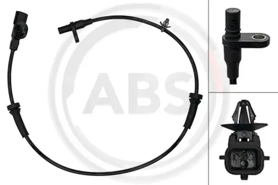 Sensor, Raddrehzahl Hinterachse rechts A.B.S. 33091 Bild Sensor, Raddrehzahl Hinterachse rechts A.B.S. 33091