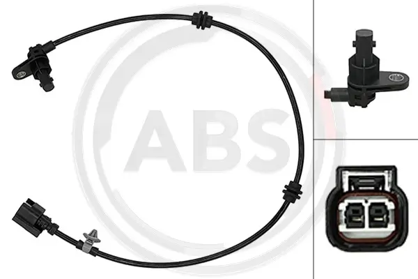 Sensor, Raddrehzahl Vorderachse A.B.S. 33136