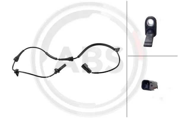 Sensor, Raddrehzahl Vorderachse A.B.S. 33154