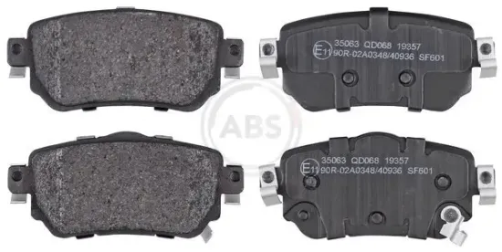 Bremsbelagsatz, Scheibenbremse Hinterachse A.B.S. 35063 Bild Bremsbelagsatz, Scheibenbremse Hinterachse A.B.S. 35063