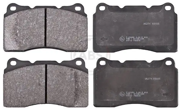 Bremsbelagsatz, Scheibenbremse Vorderachse A.B.S. 35274
