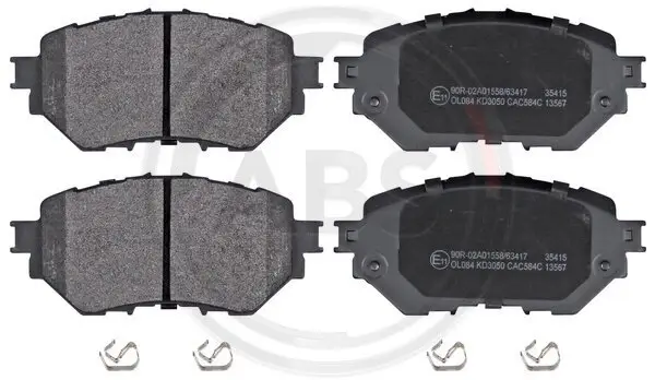 Bremsbelagsatz, Scheibenbremse Vorderachse A.B.S. 35415