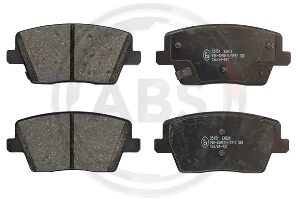 Bremsbelagsatz, Scheibenbremse Hinterachse A.B.S. 35451