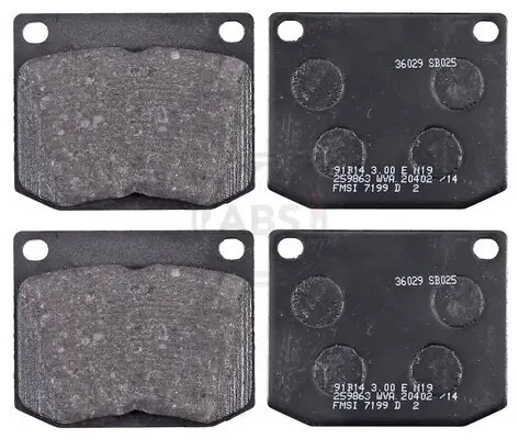 Bremsbelagsatz, Scheibenbremse Vorderachse A.B.S. 36029 Bild Bremsbelagsatz, Scheibenbremse Vorderachse A.B.S. 36029