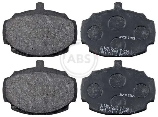 Bremsbelagsatz, Scheibenbremse Vorderachse A.B.S. 36208 Bild Bremsbelagsatz, Scheibenbremse Vorderachse A.B.S. 36208