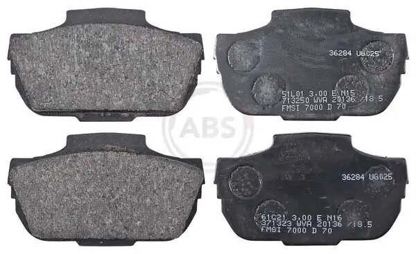 Bremsbelagsatz, Scheibenbremse Vorderachse A.B.S. 36284