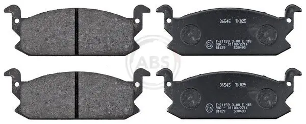 Bremsbelagsatz, Scheibenbremse Vorderachse A.B.S. 36545