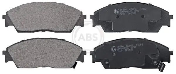 Bremsbelagsatz, Scheibenbremse Vorderachse A.B.S. 36616